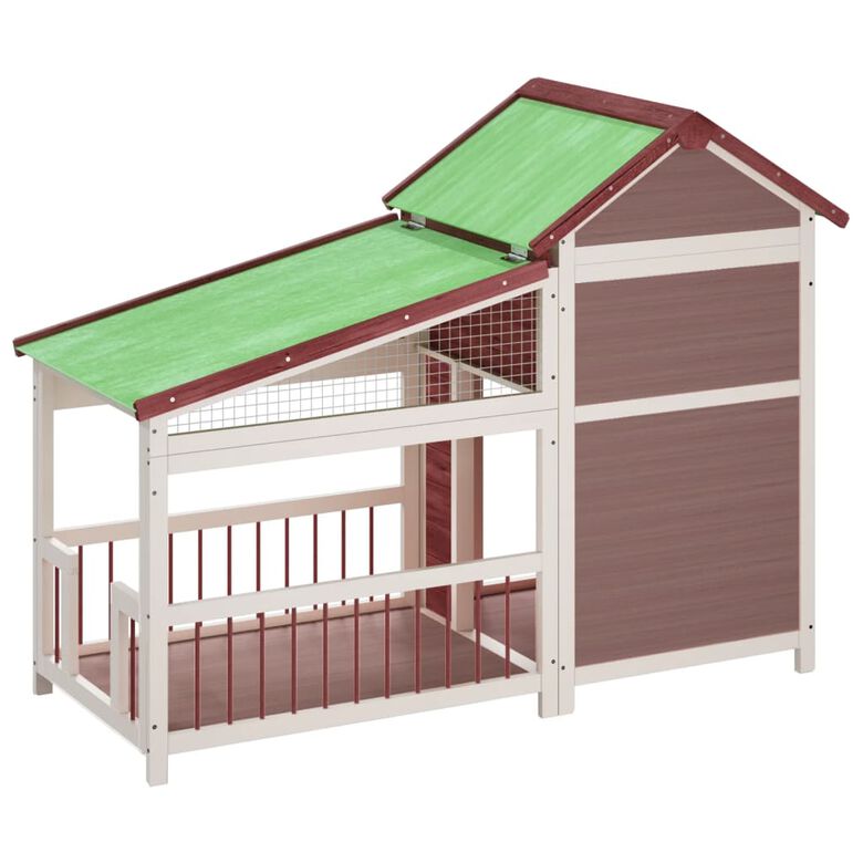 VidaXL Caseta de madera maciza de pino moca para perros thumbnail