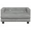 vidaXL Cama de perros con extensión terciopelo gris claro 100x50x30 cm, , large indicador imagen numero 2