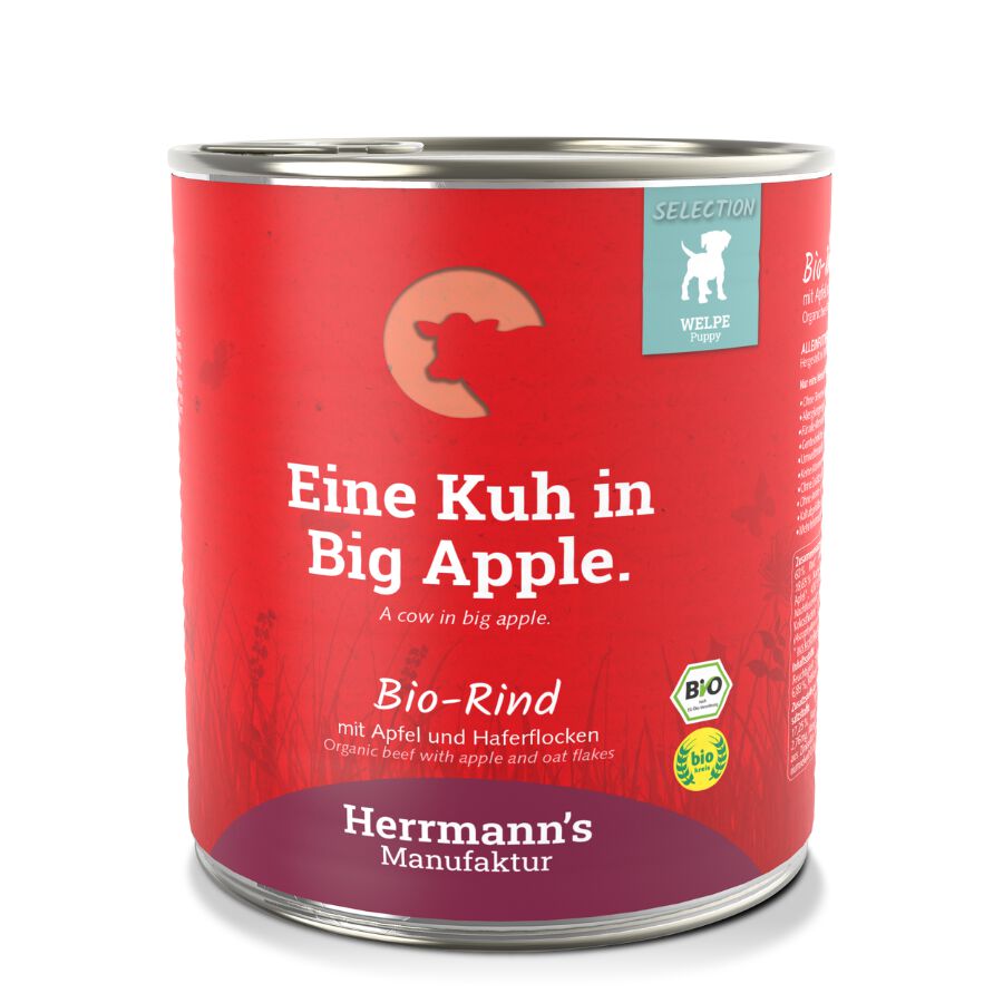Selection Puppy BIO Ternera con manzana y copos de avena 6 x 800g, , large Imagen numero 1