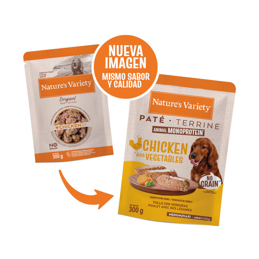 300 g Nature's Variety Original Medium/Maxi Adult Variety pollo sobre para perros, , large Imagen numero 2