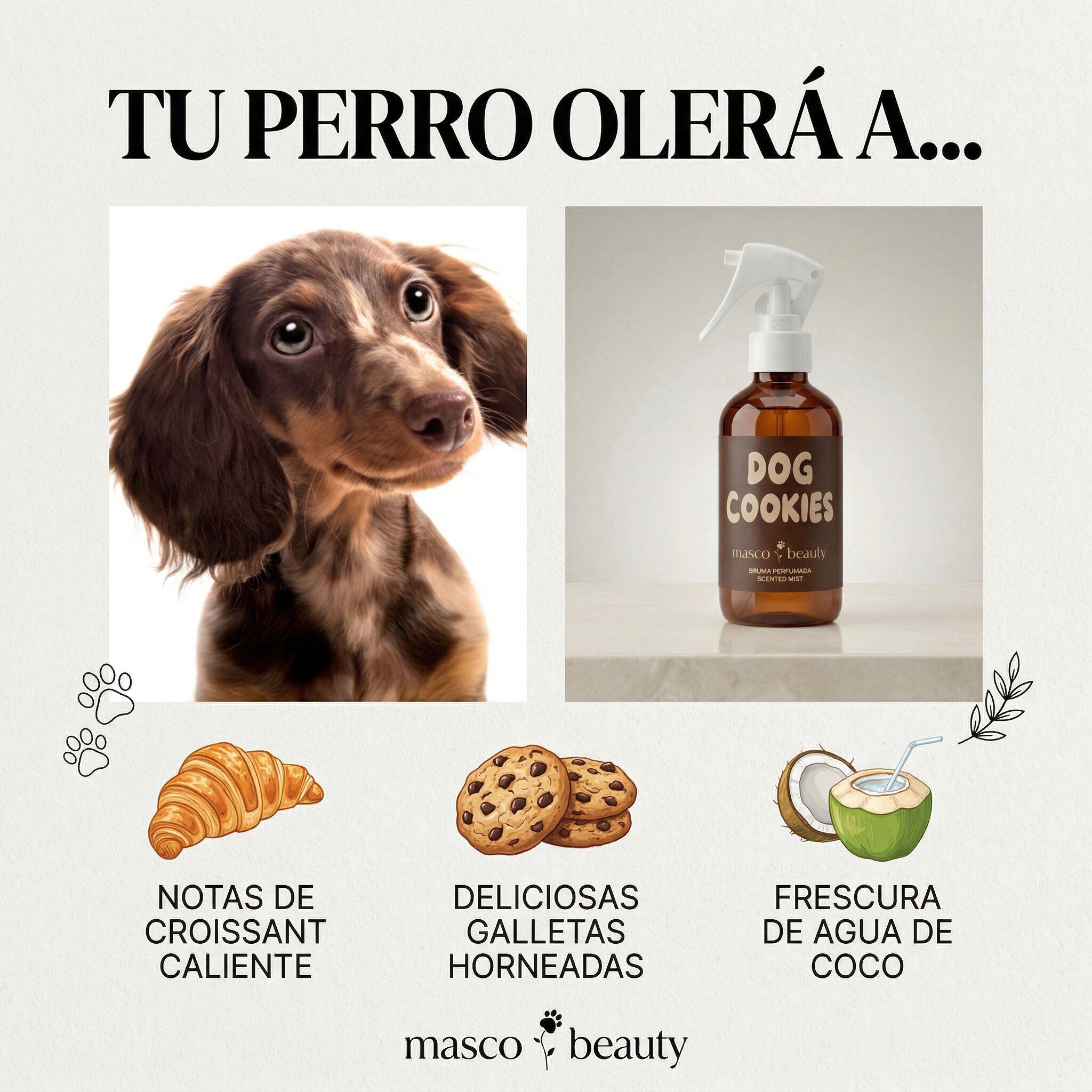 Dog Cookies Bruma Perfumada para perros &middot; 0% Alcohol &middot; Aroma galleta, coco y vainilla &middot; No mancha &middot; Piel sensible &middot; Hecho en Espa&ntilde;a, , large Imagen numero 2