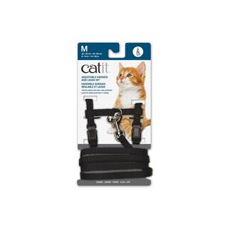 Catit Arnés y Correa Nylon Roja Ajustable para gatos