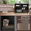 COSTWAY Caja de Arena para Gatos con Tabla para Rascar, Patas de Metal Inclinadas, Mueble para Gatos como Mesa Auxiliar con 2 Estantes de Almacenamiento, Casa de Madera para Gatitos y Gatos Grandes, , large indicador imagen numero 2
