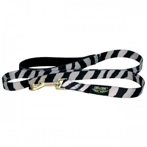 Correa Love Zebra para perro color Blanco y negro, , large Imagen numero 1