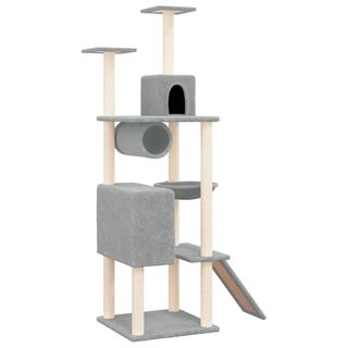 VidalXL Rascador Todo en Uno color gris claro para Gatos