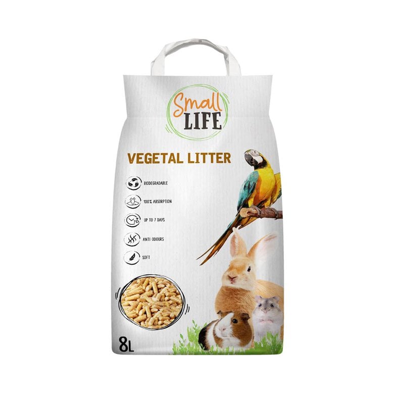 8 L Small Life Lecho de Madera para mascotas