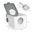 PawHut Arenero para Gatos Blanco y Gris, , large indicador imagen numero 3