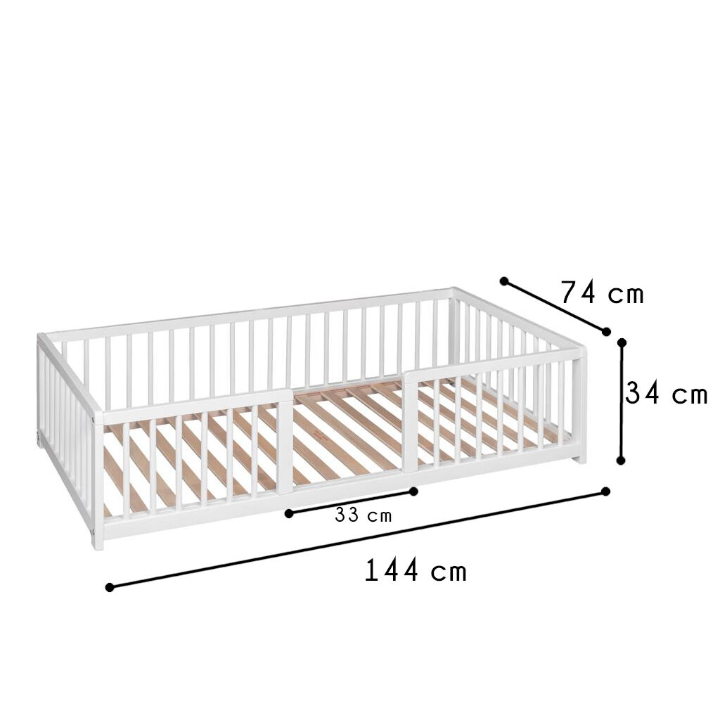 Cama sof&aacute; para perros grandes WonderWoof, elevada hecha de madera de haya - Blanco, , large Imagen numero 3