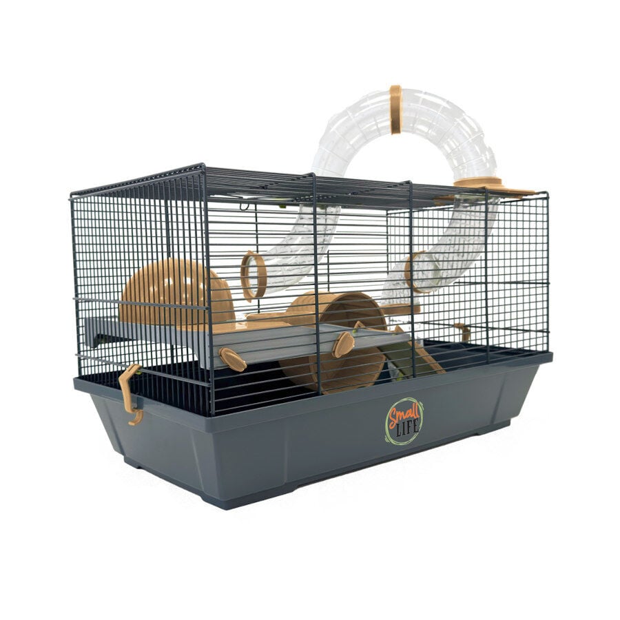 Small Life Jaula con Tubo Salmón para hámsteres