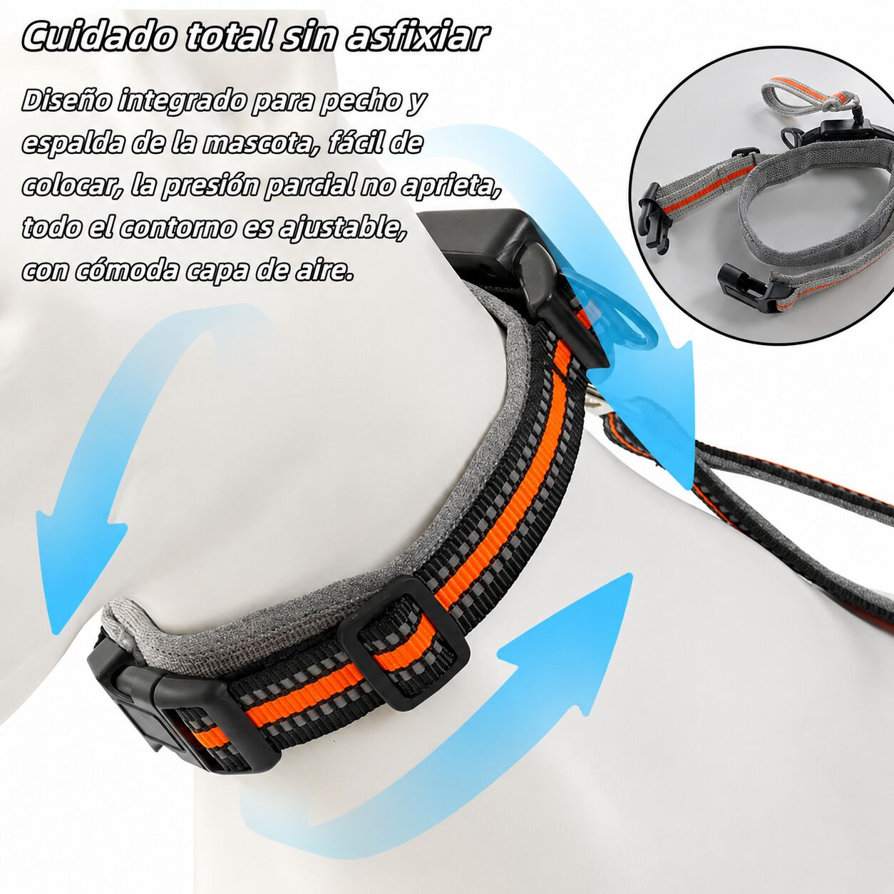 Collar para Perro Integrado con su Propio Correa retr&aacute;ctil, pr&aacute;ctico Collar para Salir de Mascotas, tracci&oacute;n retr&aacute;ctil autom&aacute;tica port&aacute;til, , large Imagen numero 4