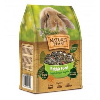 Comida de hierbas y verduras para conejos sabor Natural