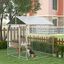 PawHut Perrera Jaula de Exterior para Perros Medianos Parque para Perros con Cerradura Marco de Acero Toldo Impermeable y Anti-UV 200x200x237 cm Plata, , large indicador imagen numero 2