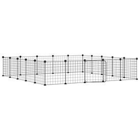 VidaXL Jaula de metal para exterior negra para Perros