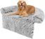 COSTWAY Funda de Peluche para Perros, Cama Antideslizante con Funda Extraíble Lavable/Cuello Acolchado Suave, Tapete de Felpa para Perros (120 x 115 x 18 cm, Blanco Grisáceo), , large indicador imagen numero 1