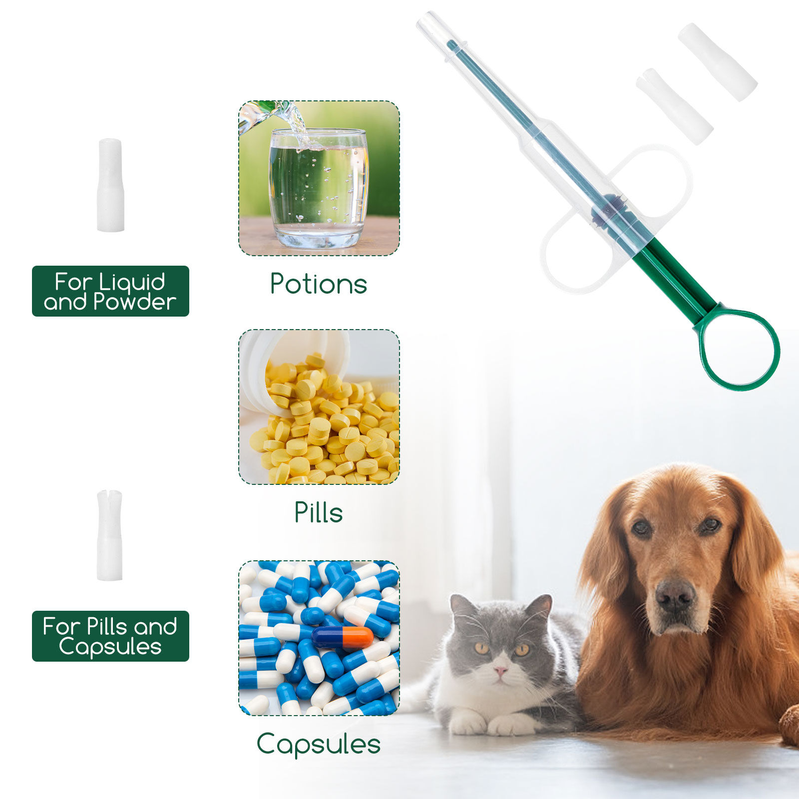 Nobleza - 9 Piezas Alimentador de Dispensador para Mascotas, Jeringa de Silicona con Punta Suave Botella de Alimentaci&oacute;n para Peque&ntilde;os Cachorros Gatitos, , large Imagen numero 4