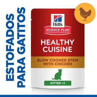 Hill's Science Plan Kitten Healthy Cuisine Estofado de Pollo y Verduras Sobre