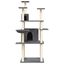 vidaXL Rascador para gatos con postes de sisal gris oscuro 166 cm, , large indicador imagen numero 2