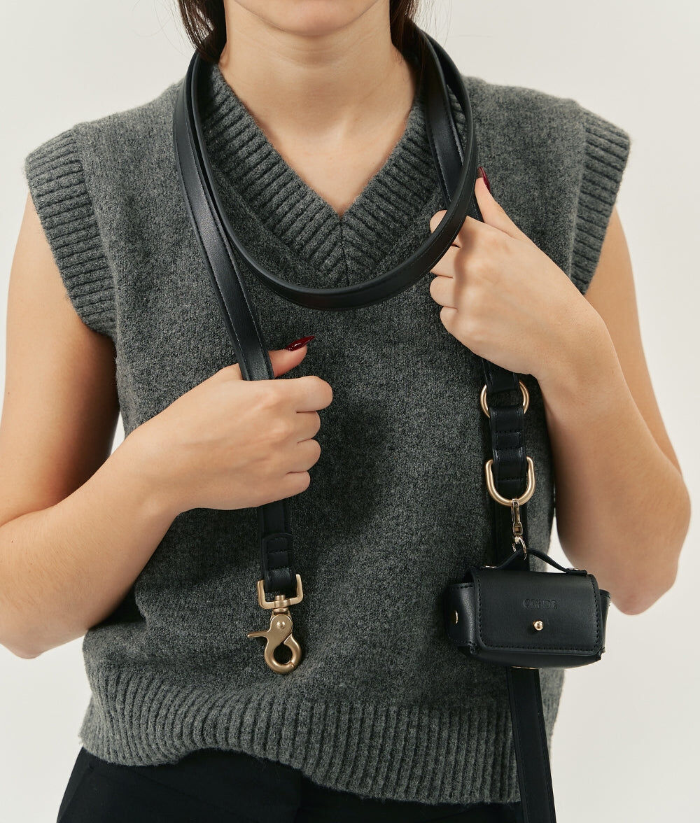 CAFIDE Correa Cuero Vegano Jala Negro, , large Imagen numero 4