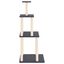 vidaXL Rascador para gatos con postes de sisal gris oscuro, , large indicador imagen numero 3