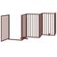 vidaXL Puerta para perros plegable 6 paneles madera álamo marrón 300cm, , large indicador imagen numero 4