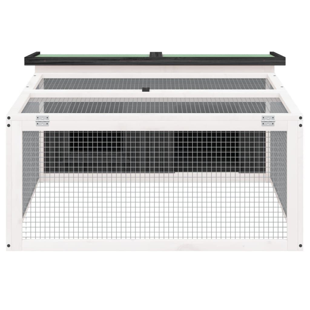 VidaXL Conejera Blanca y Negra para Conejos thumbnail