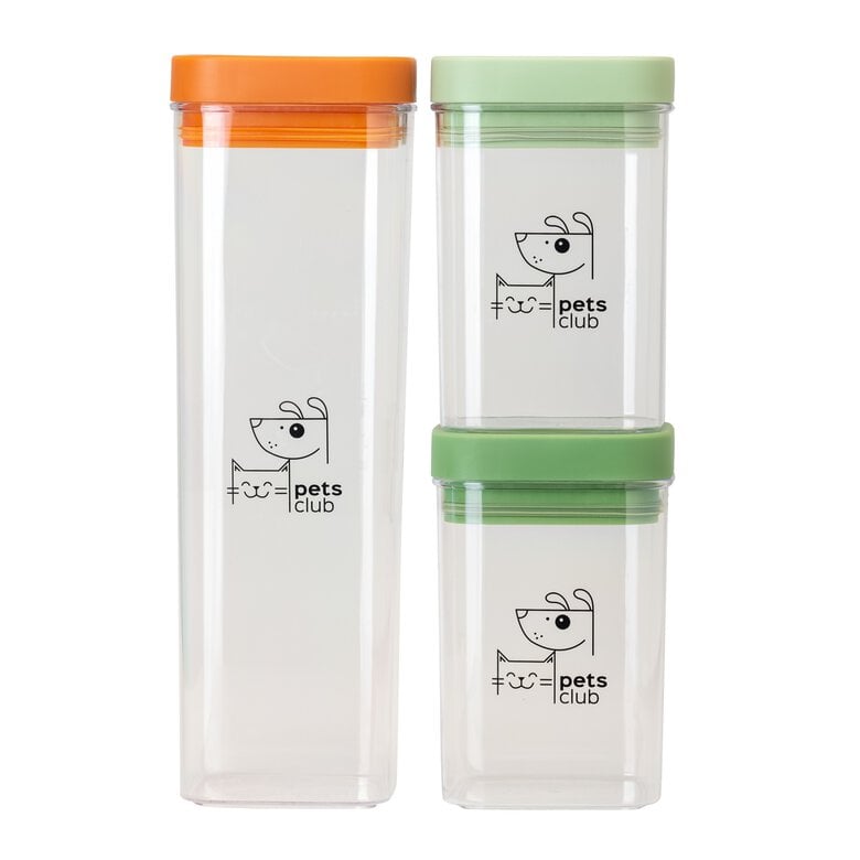 Pack 3u. Contenedorores comida pets club