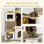 PawHut Árbol Rascador para Gatos Altura 92,5 cm Torre para Gatos con 3 Casetas de Madera Cojines Lavables Tabla de Rascador y Hamaca 76x37x92,5 cm Roble., , large indicador imagen numero 4