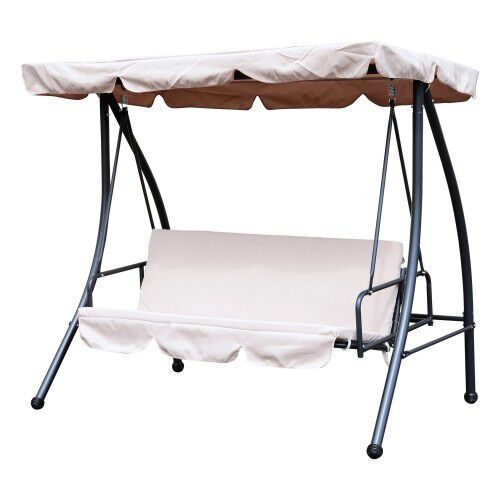 Balanc&iacute;n-cama de 3 plazas Outsunny color Beige, , large Imagen numero 2