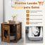 COSTWAY Mueble Arenero Gatos, Mueble Arenero para Gatos Baño Privado para Gatos con Entrada, Lavabo Oculto para Gato con Puerta, Estructura Metálica Interior Decorativa para Gatos Grandes & Pequeños, , large indicador imagen numero 2