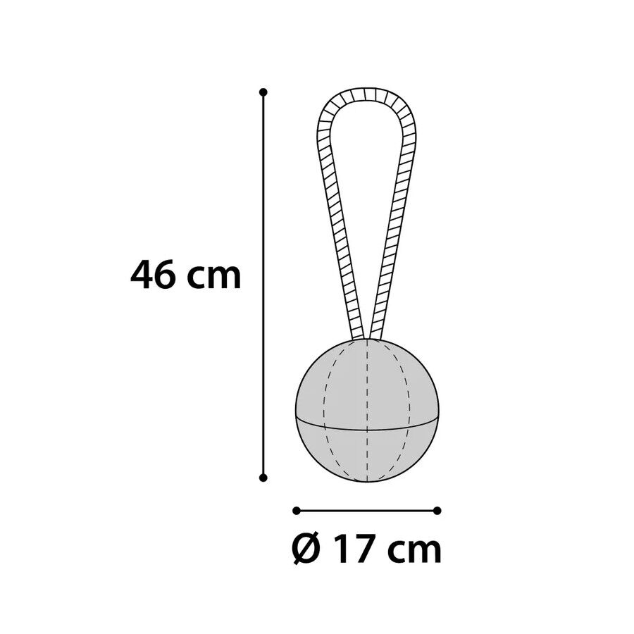 Flamingo Pelota Verde con Cuerda para perros, , large Imagen numero 2