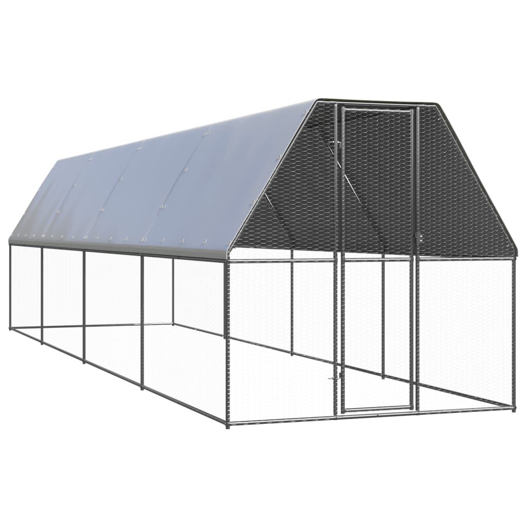 vidaXL Jaula gallinero de acero galvanizado 3x12x2 m, , large Imagen numero 11