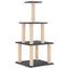 vidaXL Rascador para gatos con postes de sisal gris oscuro 111 cm, , large indicador imagen numero 1