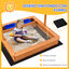 Outsunny Arenero Infantil de Madera con Techo Inclinable Ajustable en Altura y 2 Cubetas de Plástico Cajón de Arena de Jardín para Niños +3 Años 107,5x107,5x110 cm Natural, , large indicador imagen numero 5