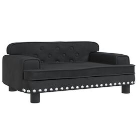 vidaXL Cama de terciopelo negro para perros
