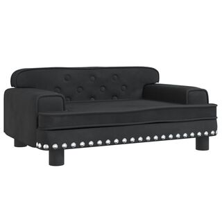 vidaXL Cama de terciopelo negro para perros