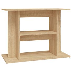 VidaXL Mesa 3 niveles de madera roble para acuarios 