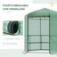 Outsunny Invernadero de Jardín Hexágono 194x194x215 cm Vivero Casero con 6 Estantes Puerta Enrollable y Marco de Acero Galvanizado para Cultivos Plantas Macetas Flores Verde, , large indicador imagen numero 5