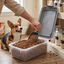 Nobleza Contenedor de Comida para Mascotas 10L, Cubo Herm&eacute;tico para Pienso con Ruedas y Tapa Abatible, Tanque Transparente de Almacenamiento con Pala, Libre de BPA, Gris, , large indicador imagen numero 2