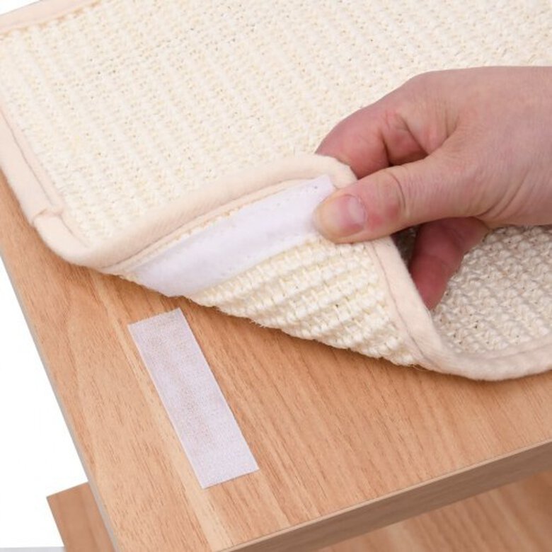 Rascador con alfombra de sisal para gatos color Blanco, , large image number null
