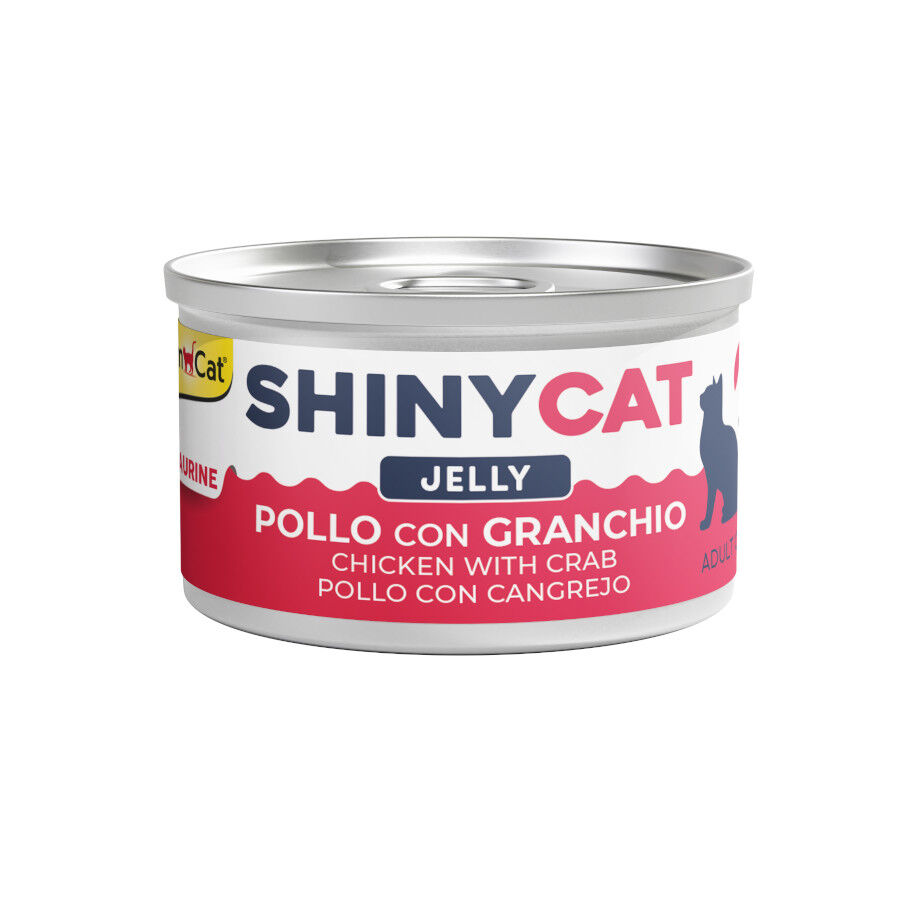 70 g GimCat Shiny Filet Pollo y Cangrejos Lata para gatos, , large Imagen numero 1