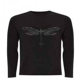 Camiseta unisex libélula color Negro