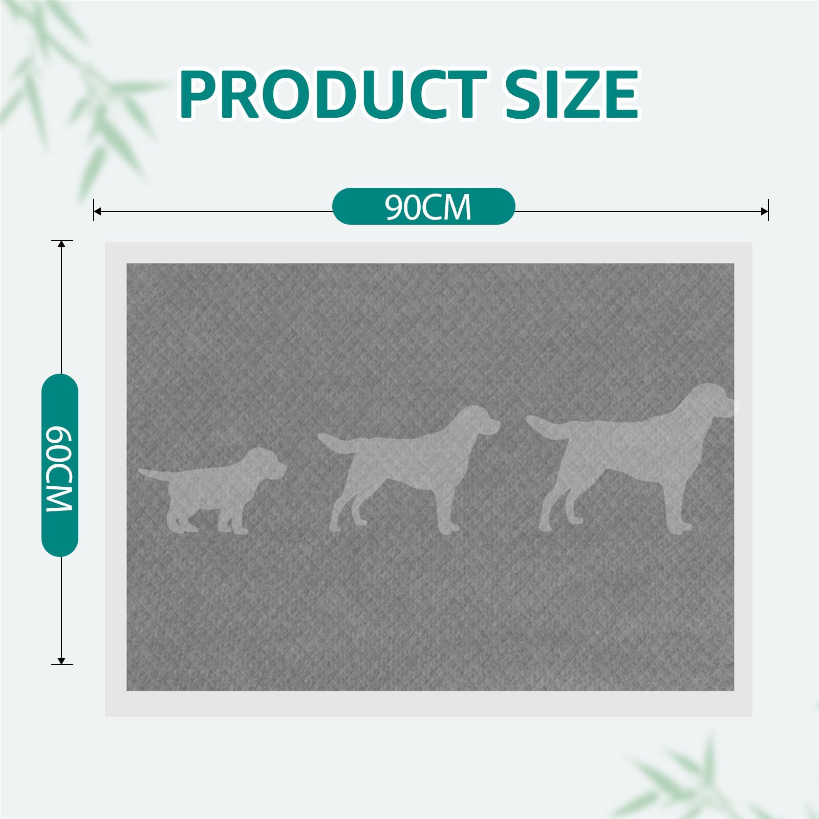 Nobleza Empapadores Perros 90x60cm (50 Unid), Carbón Activado para Control de Olores, Absorbe al Instante ¡Secado Rápido! Almohadillas de Antiderrames de Perros y Cachorros thumbnail