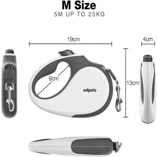 Edipets correa extensible blanca 50 kg para perros, , large Imagen numero 3