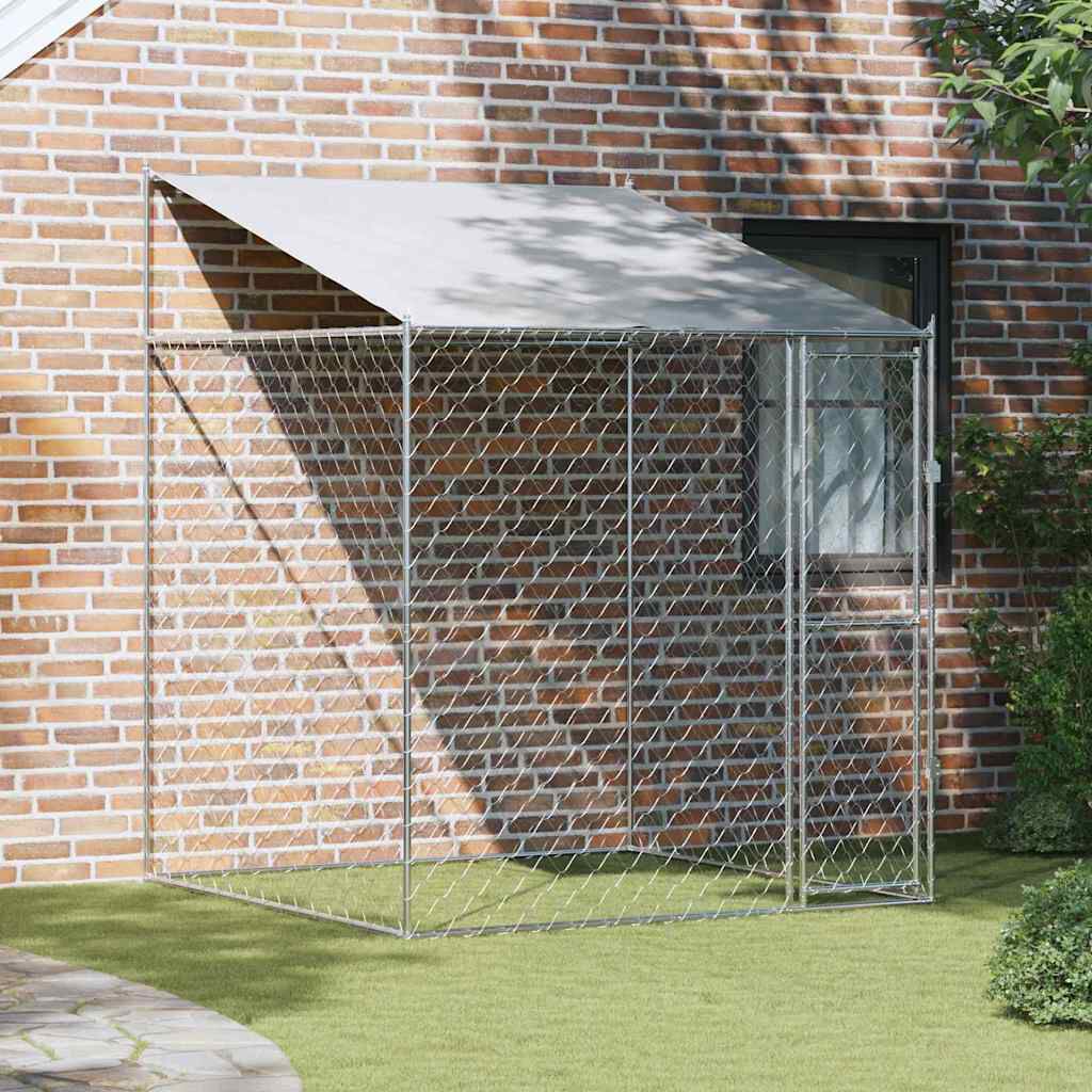 vidaXL Jaula para perro 200 x 200 x 258 cm acero y PE thumbnail