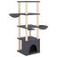 vidaXL Rascador para gatos con postes de sisal gris oscuro 147 cm, , large indicador imagen numero 4