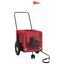 vidaXL Remolque de bicicleta mascotas hierro tela Oxford rojo negro, , large indicador imagen numero 3