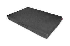 Gauty Cama Denim y pelo negro y gris para Perros y Gatos