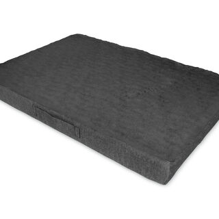 Gauty Cama Denim y pelo negro y gris para Perros y Gatos