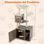 COSTWAY &Aacute;rbol Rascador con Caja de Arena para Gatos, Mueble Arenero Gatos con Poste y Alfombrilla Rascadora de Sisal, Pelota, Ba&ntilde;o Oculto, 2 Comederos, Caja de Arena Oculta Gato (Gris + Blanco), , large indicador imagen numero 5