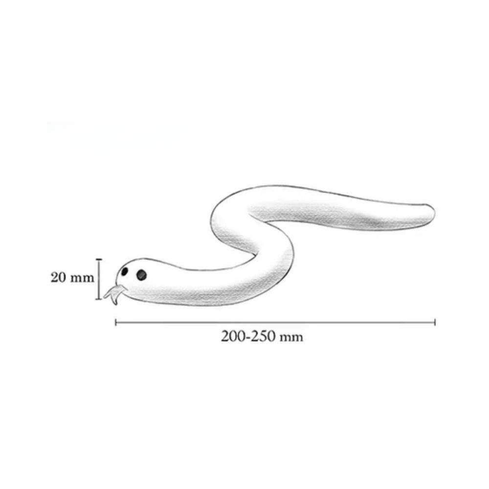Juguete serpiente para gato de fieltro de lana natural Ophi, , large Imagen numero 3
